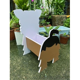 Small Yorkshire Terrier Dog Planter Plant Pots,Animal Shaped Planter Pot, Premium Garden Succulent Plant Pots Cute Dog Design, Storage Container Planters for Xmas Outdoor 9.8 x 6.3 inch