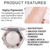 Pearl White Shimmer Glitter Highlighter Highlight Makeup Contour Powder,Silver Face