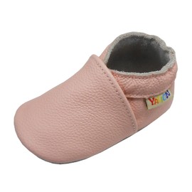 YALION Baby Boys Girls Shoes Crawling Slipper Toddler Infant Soft Leather First Walking Moccs(Pink,6-12 Months)