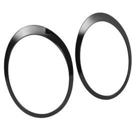 HECASA Pair Headlight Door Bezel Compatible with 2007-2015 Mini Cooper R55 R56 R57 R58 R59 S Clubman Hatchback Convertible Coupe Roadster Replacement for MC2506101 MC2507101 Left&Right Painted Black