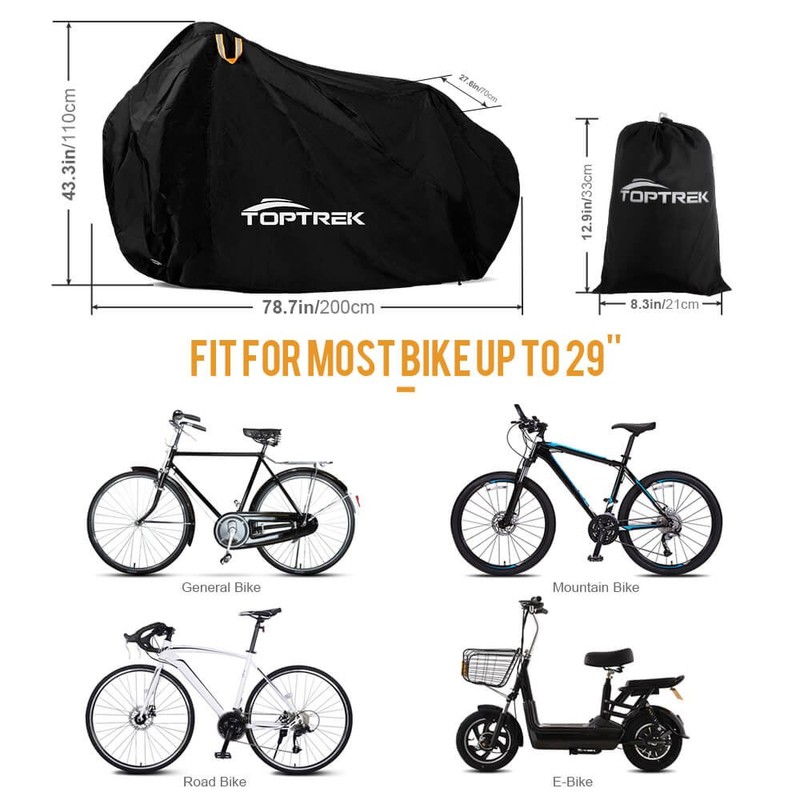 Toptrek Bicycle Cover, Waterproof 210T Oxford Fabric, High-Quality Bicycle Garage
