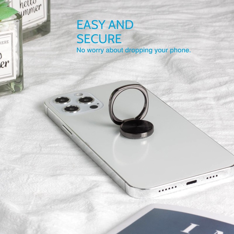 [2 Pack] Rounded CD Texture Cell Phone Ring Holder Stand,