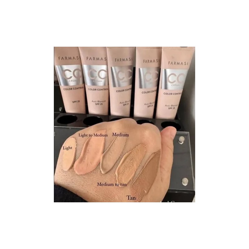 Cc Cream Maquillaje Semimatespf25farmasi02light To Medium