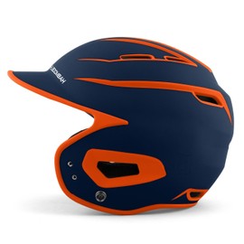 Boombah DEFCON Batting Helmet Sleek Profile Navy/Orange - Size Junior 6 1/4" - 7"