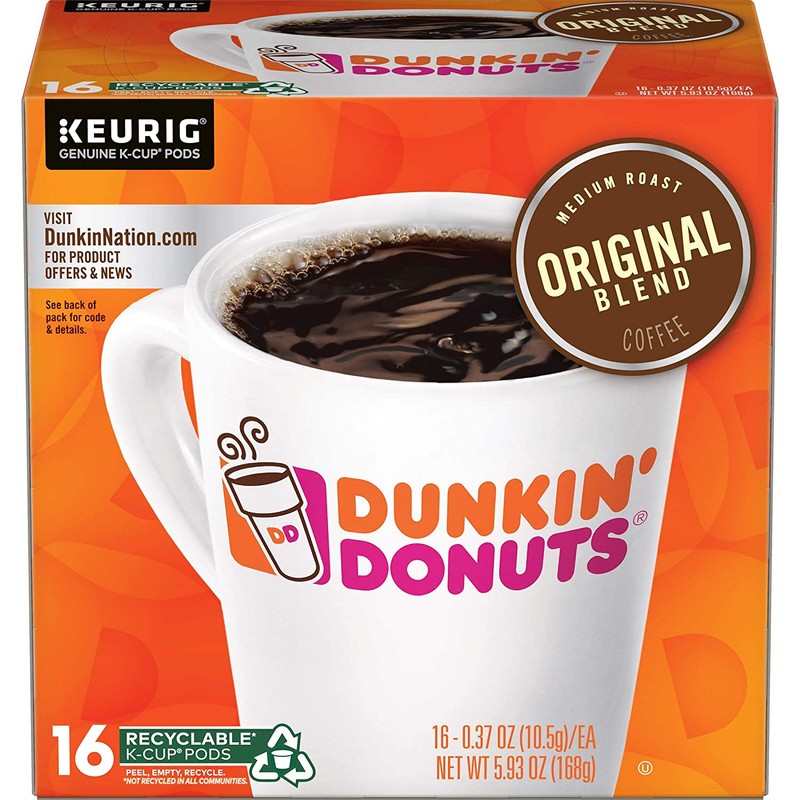 Dunkin' Donuts Original Blend Medium Roast Coffee, 64 K Cups