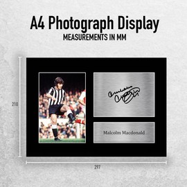 HWC Trading A4 Malcolm Macdonald Newcastle United Gifts Printed Signed Autograph Picture for Football Fans and Supporters