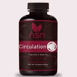 NSN | Dynamic Circulation | Formulado por la Dra. Friné Velázquez | Con Extracto de Uva, L-Arginina y Betabel | Soporte Dinámico en todo tu Cuerpo | 90 Cápsulas