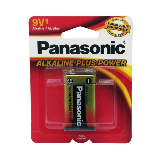Panasonic T40408 9V Alkaline Plus Battery