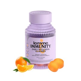 Lemme Immunity Postbiotic Gummies for Women with Vitamin C, Vitamin D3 2000 IU, Zinc & Astragalus, 10 Billion Postbiotic Cells for Daily Immune Support, Sweet Orange, 60 Count, 30-Day Supply