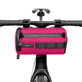 ALMSTHRE Signature Bar Bag – Passion Pink | Hard-Shell Bike Handlebar Bag with Waterproof Zippers & Adjustable Straps | Lightweight Bicycle Handlebar Bag, Compatible with Road, Gravel & MTB Bikes