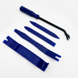 Sylvil 5 PCS Auto Trim Removal Tool Kit, No Scratch Plastic Interior Door Panel Clip Fastener Removal Pry Set, Vehicle Audio Dash Window Molding Remover Tool Kit, Car Accessories (Blue)