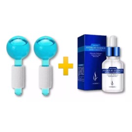 ML CRISTAL BALLS Ice Globe Balls Ojera Facial Frío Masaje + Suero Hialurónico