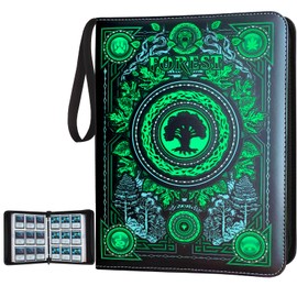 MTGPRO Trading Card Binder,9 Pocket Card Binder with Sleeves 720 Double Sided Pocket Premium Collector Card Album,Card Collection Folder for MTG,TCG,Yugioh,Game Cards (Green)
