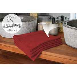 BANANALU Bossa Nova 18-1547 Guest Towels Quality 450 g/m² 100% Cotton 30 x 50 cm Bordeaux Red Set of 10