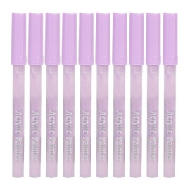 10pcs 1100M Acrylic Ink Art Markers Color Drawing Pens for Freehand Sketching DIY Rock Stone Porcelain Mug Glass Wood PaintingViolet