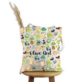 PWHAOO Olive Lover Gift Olive G-irl Tote Bag Veggie Lover Handbag Summer Olives Gift (Olive G-irl T C)