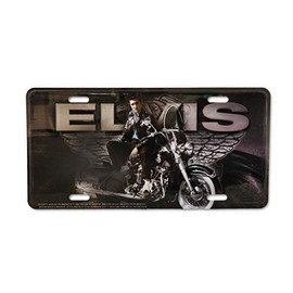 Midsouth Products Elvis License Plate - Elvis with Motorcycle