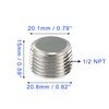 2 pieces 1/2 inch NPT stainless steel hexagon socket countersunk