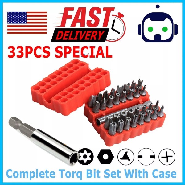 33 Torx Bit Kit Tamper Proof Security Torq Hex Star
