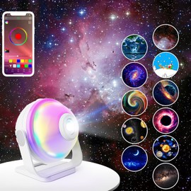 Galaxy Star Projector with Speaker, 256 Modes LED Night Light for Kids and Adults, APP/Remote Control, 360° Rotate, Perfect Room Decor & Gifts, Aurora Projector