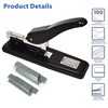 Heavy Duty Commercial Stapler with 2,000 Staples, Black Polished Steel,