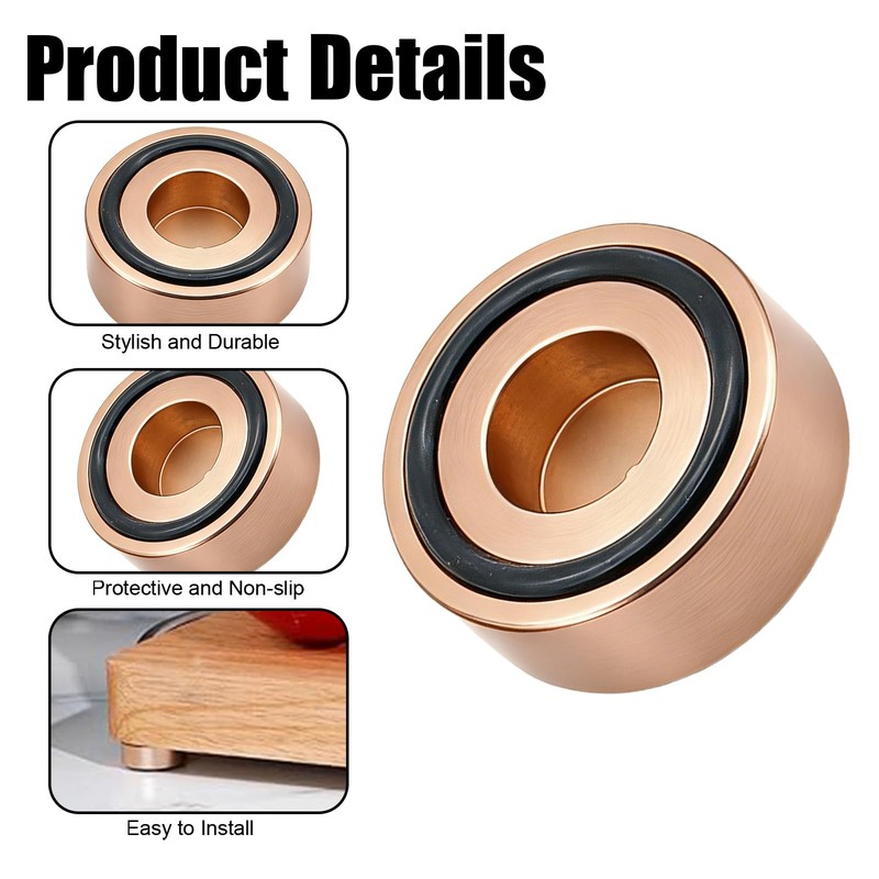 4 Pcs Cutting Board Metal Feet with Screws