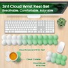 HlaitsWit Cloud Keyboard & Mouse Wrist Rest & Coaster Set,