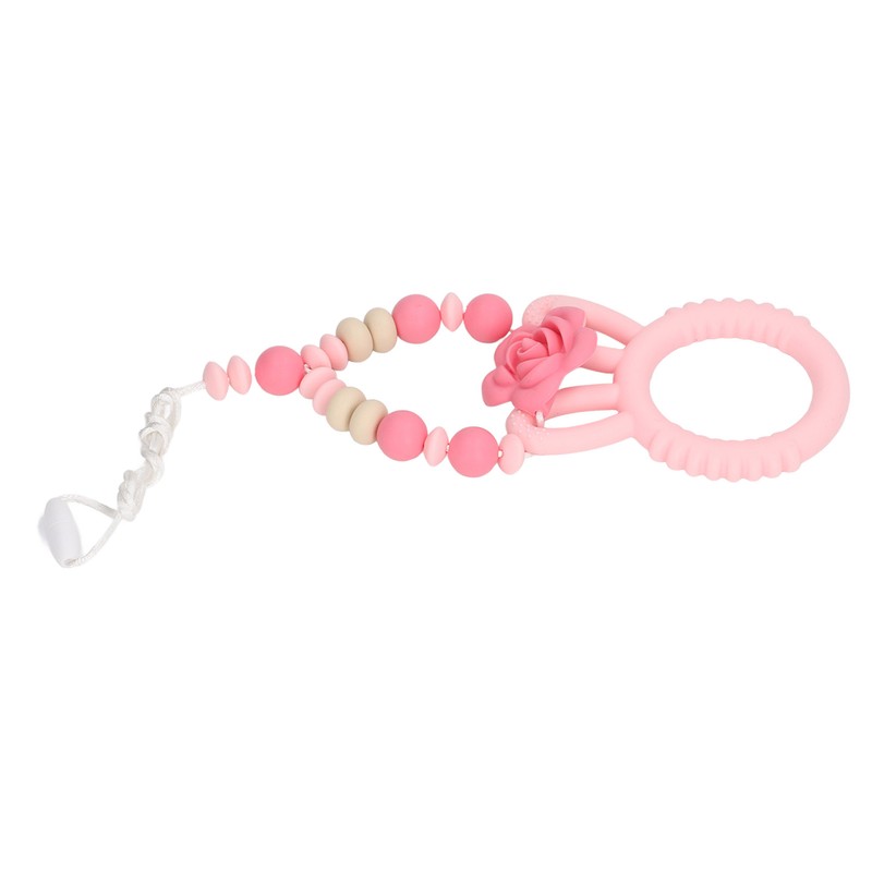 Teething Necklace Gum Massage Silicone Baby Teether Cute Bright Color