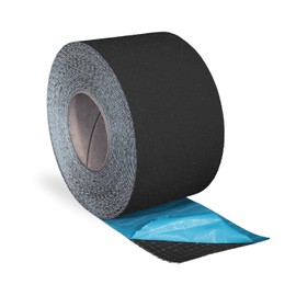 ifloortape DuraMark RPT-750 Black Reflective Pavement Marking Tape – Slip Resistant Premium Durability Outdoor Heavy-Duty Rubber Base Safety Tape (4 Inches x 18 Feet)