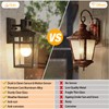 Motion Sensor Outdoor Wall Lantern with Remote Control, Dusk to