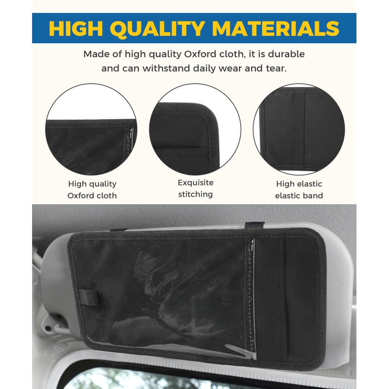 iolory Car Disabled Parking Permit Holders,Visor Organizer,Car Document Holder,Sun Visor