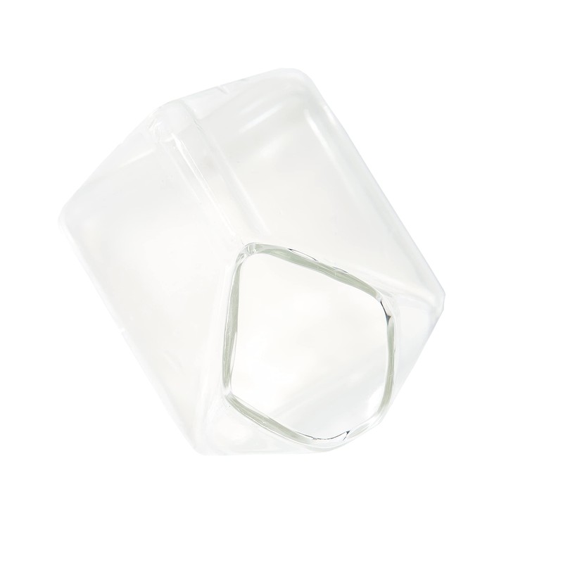 Kawaii Glass Milk Carton Cup Clear Cute Milk Cup Mini