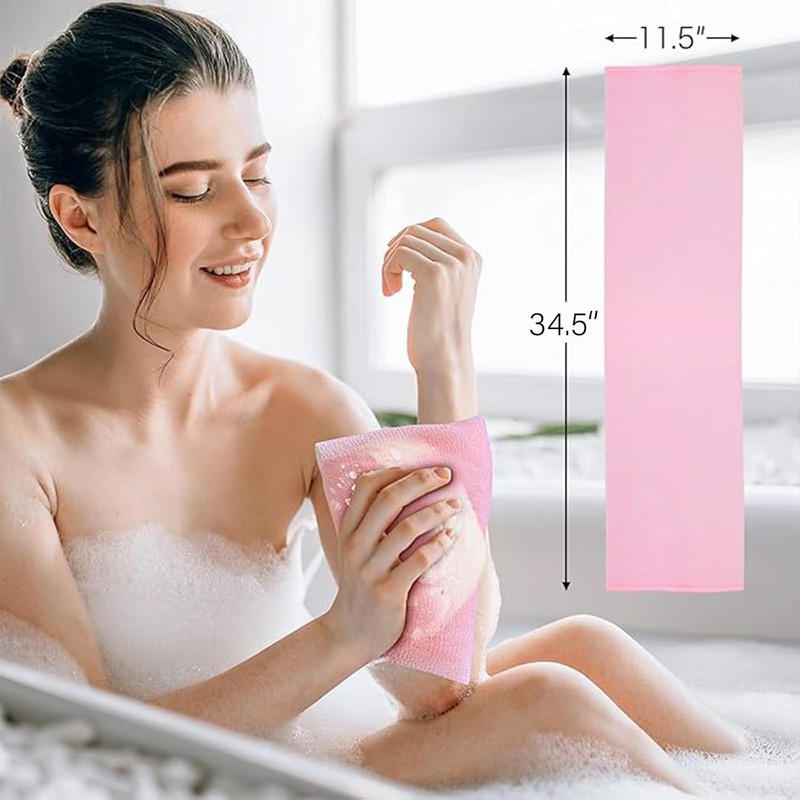 Toalla exfoliante corporal y depurador de espalda para ducha de