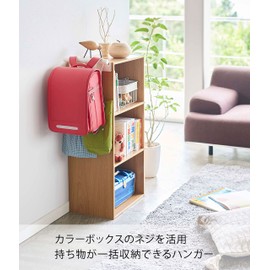 Yamazaki 5316 Color Box Side Bag & Backpack Hanger, White, Approx. W 10.2 x D 2.6 x H 4.1 inches (26 x 6.5 x 10.5 cm), Tower Small Storage, Easy Installation