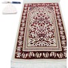 Janamaz Prayer Rug with Free Cap + MISWAK - Plush