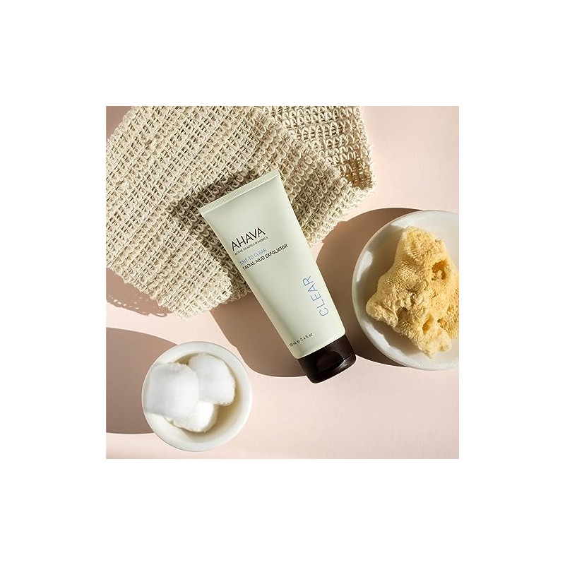 AHAVA Time to Clear Facial Mud Exfoliator, 3.4 Fl Oz