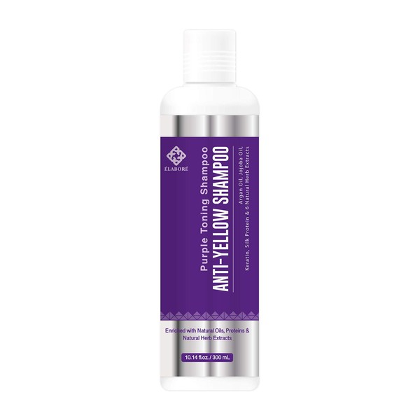 Elabore Purple Toning Shampoo - Anti Yellow Shampoo 10.14fl.oz/300ml