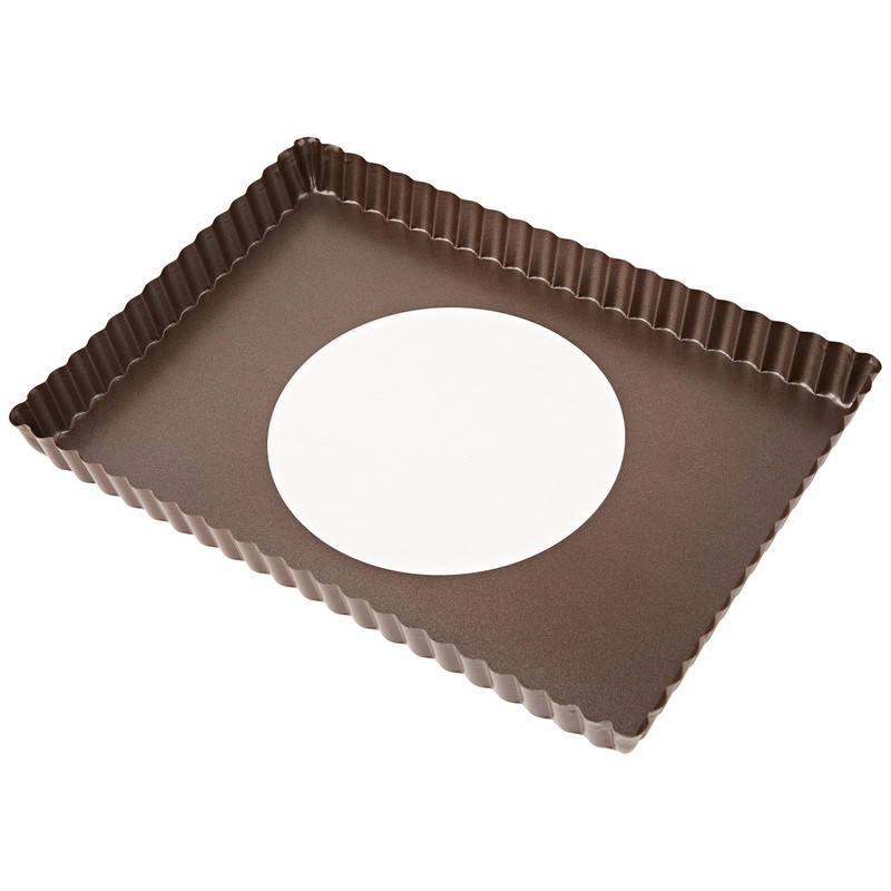 Staedter Rectangle Shape Tarte Mould with Loose Bottom, Silver