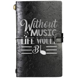 InnoBeta Music Lovers gifts Embossed Journal Notebook, for Music Lovers, musicians, teachers, men on Christmas, Birthday, Travel Diary, Lined Planner, 7x5 Inches - Without