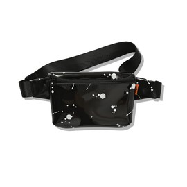 KiU K337-135 Clear Bag, PVC Body Bag, Shoulder Bag, Pool Bag, Sea Outdoor, Festival, PVC Body Bag, Men's, Women's, Splash, Black
