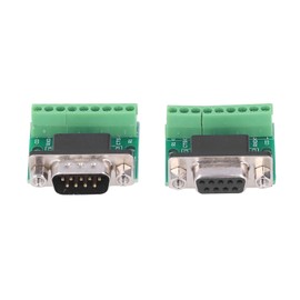 DB9 Male Female Adapter DB9 Male Female Adapter Screw Terminal 9 Hole Conversion Board for Serial Computer Cable Adapter