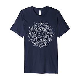 Vintage Flower & Nature Mandala Abstract Minimalist Design Premium T-Shirt