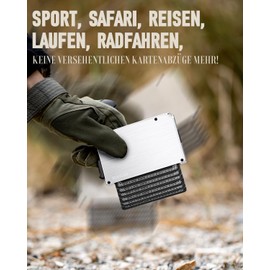 MYSHION Men's Card Holder I Credit Card Holder Men's Credit Card Holder Wallet for 8 Cards I Slim Wallet with Money Clip I Men's Wallet I RFID Protection, Silvery