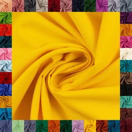 Tessuto di cotone HEIDE 100% cotone, 42 colori, coupon (senza merce al metro), larghezza circa 150 cm, ca. 160 g/m², certificazione Oeko-TEX Standard 100 (giallo 312, 0,5 m)