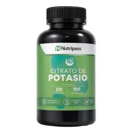 Citrato De Potasio 120 Cápsulas Nutripass 700mg Alta Pureza Sin Sabor