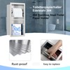 Neodrain Brushed Toilet Paper Holder, Contemporary Hotel Style Pivoting in