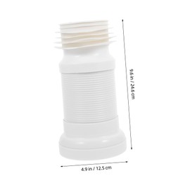 Operitacx Toilet Offset Seal Hose PVC Pipe Flexible and Sturdy for Bathroom Toilet Drain Conversions