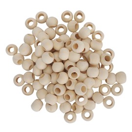 Cuentas de Madera, 100 Uds., 20mm, Cuentas de Agujero Redondo, Collar de Agujero Redondo, Espaciador de Bolas, Decoración, Accesorios de Joyería DIY para Mujeres y Hombres