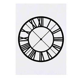 'Roman Numeral Clock Face' Temporary Tattoo - Water Resistant, Skin-Safe, Non-Toxic Transfer (TO00021378)