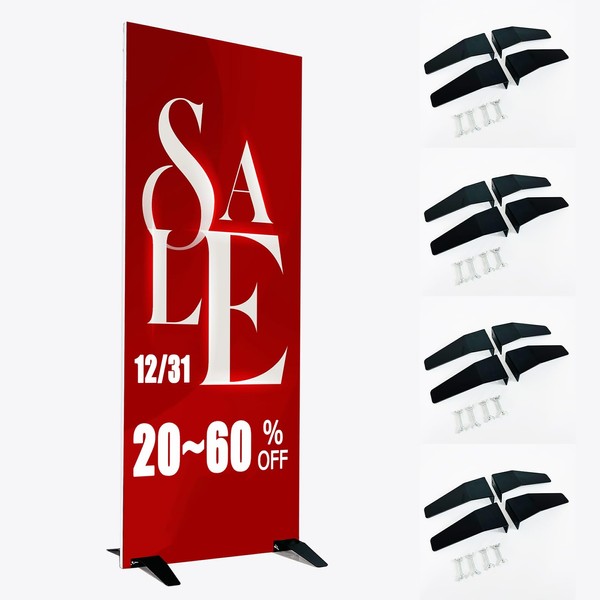 16 Pcs / 4 Sets Spider Feet Board Sign Holder